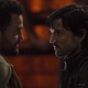 Andor starring down a fellow Rebel in Rogue One.